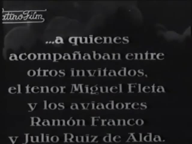 Rótulo de la película nombrando a Miguel Fleta